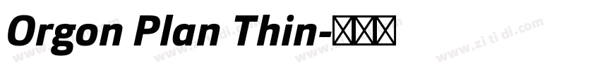 Orgon Plan Thin字体转换